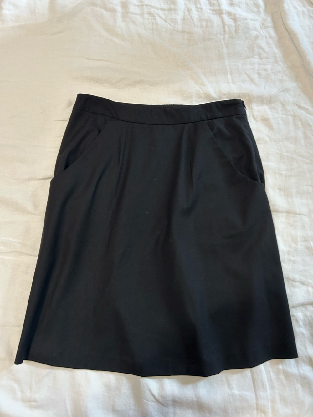Theory Classic Black A-Line Women's Skirt w/ Pockets